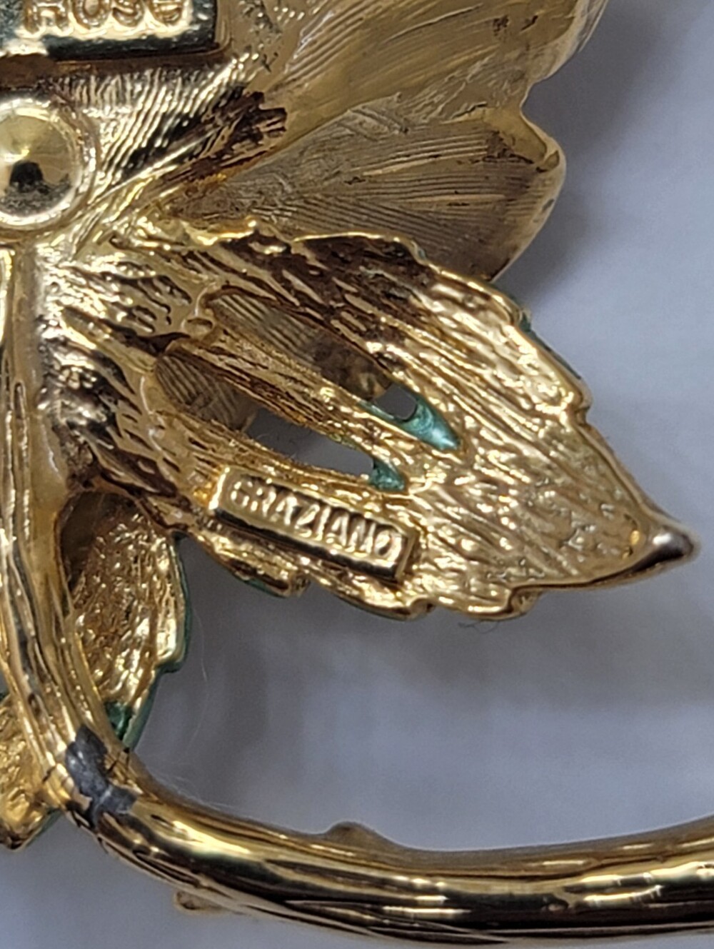 R.J. Graziano "England's Rose Brooch /Vintage 1997 /Tribute To Princess Diana - Picture 5 of 8